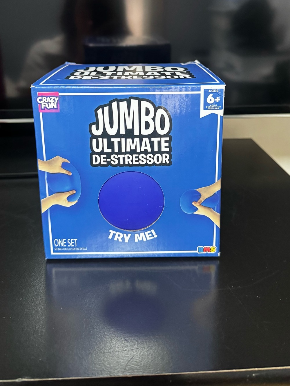 NEW RMS Jumbo Ultimate De-Stressor Ball Blue Crazy Fun Squishy